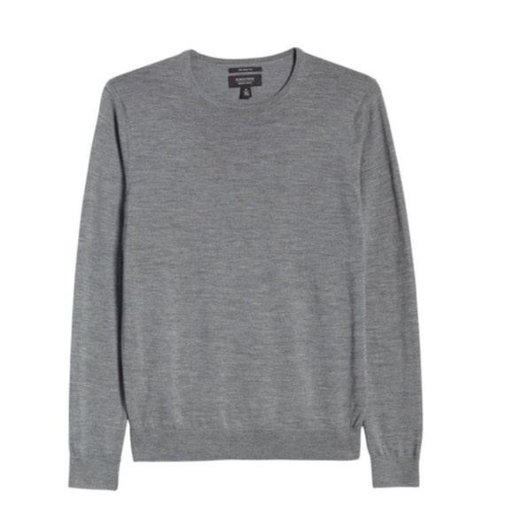 NORDSTROM MEN'S SHOP Crewneck Merino Wool Sweater - Picture 3 of 6